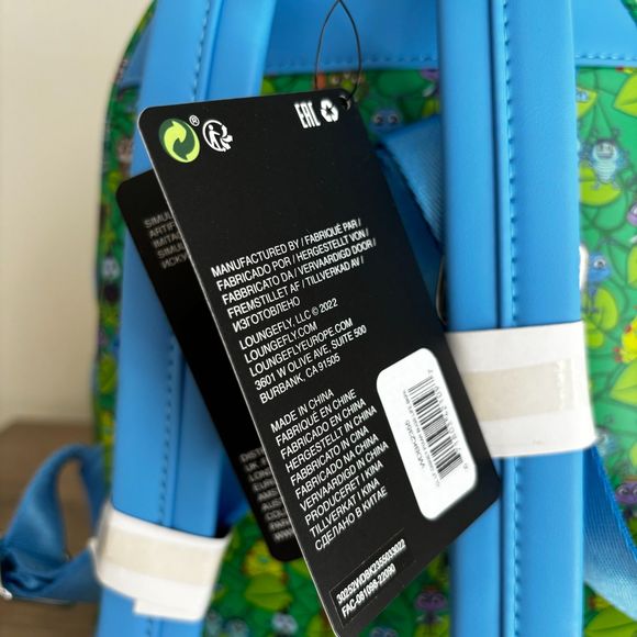 Loungefly x Disney Pixar Bug’s Life Mini Backpack Green/Blue - Picture 8 of 12